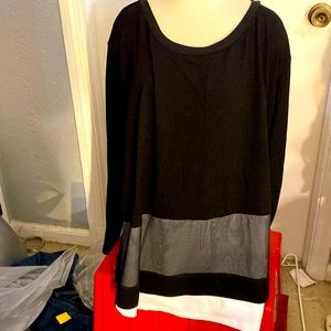Livi Active Black Layered sweater Top 26/28